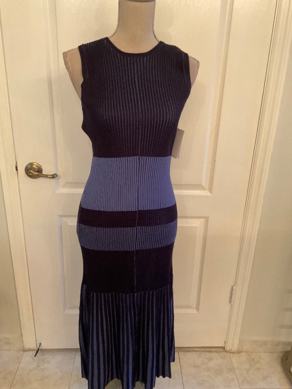 Dee Ocleppo Blue Stretched Maxi Dress Sleeveless Size XL *NWT*